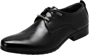 Casual Business Oxfords Shoes Men Low Heel Matte Leather Shoes Elegant Balck Dress Oxfords Business Formal Shoe Men Arch Support Walking Formal Sneakers Elegant Dating Leather Shoe Man