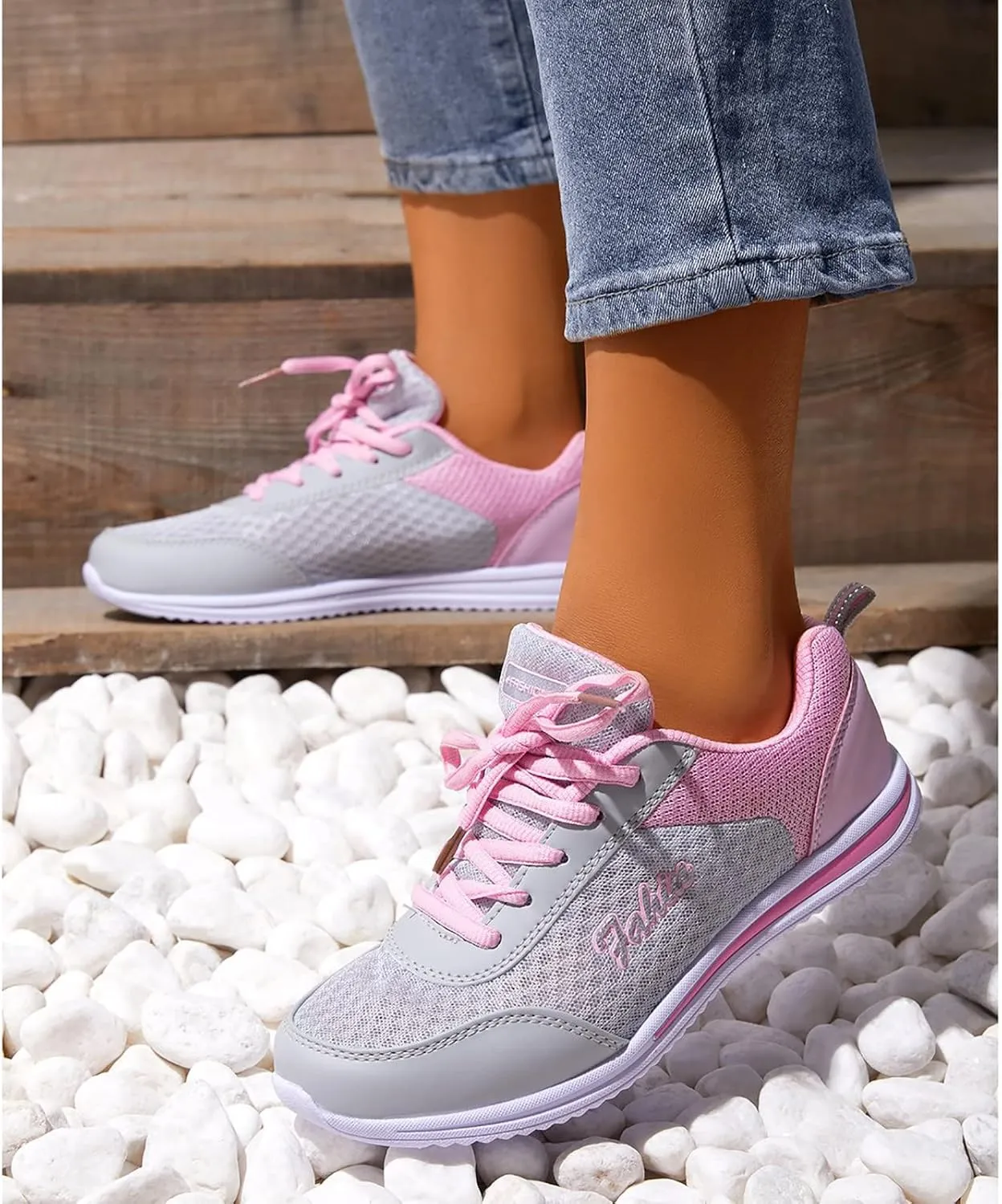 Casual Mesh On Slip Breathable Fashion for Women's Shoes Women's Casual Biking Shoes Women