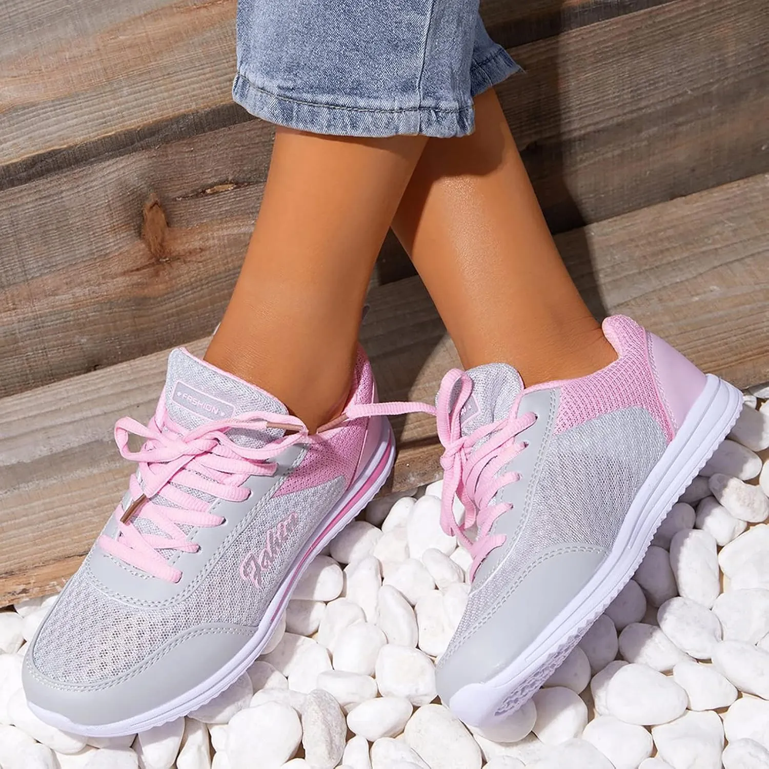 Casual Mesh On Slip Breathable Fashion for Women's Shoes Women's Casual Biking Shoes Women