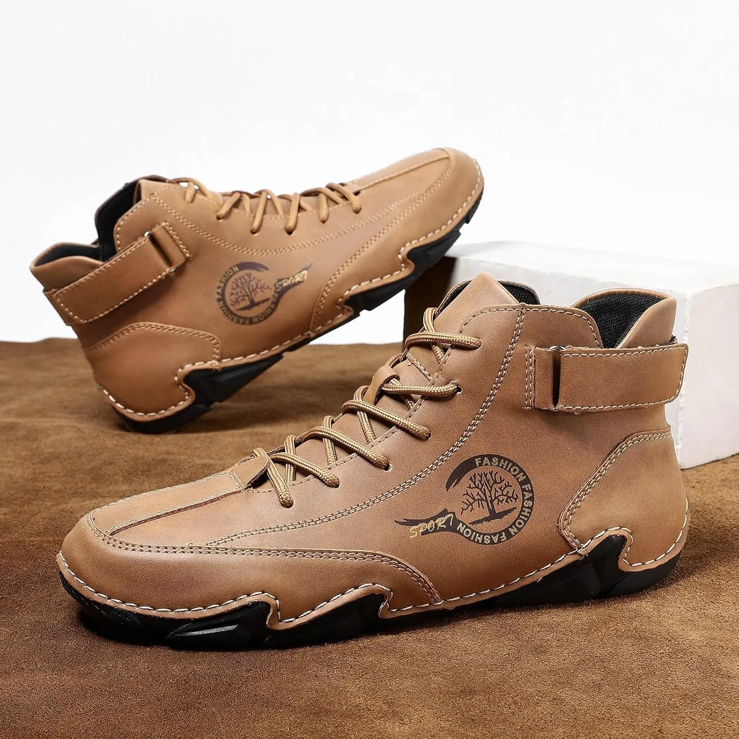 Casual Walking Shoes Winter Pull On Outwear Fashionable Classic Short Boots PU Breathable Cool Boots