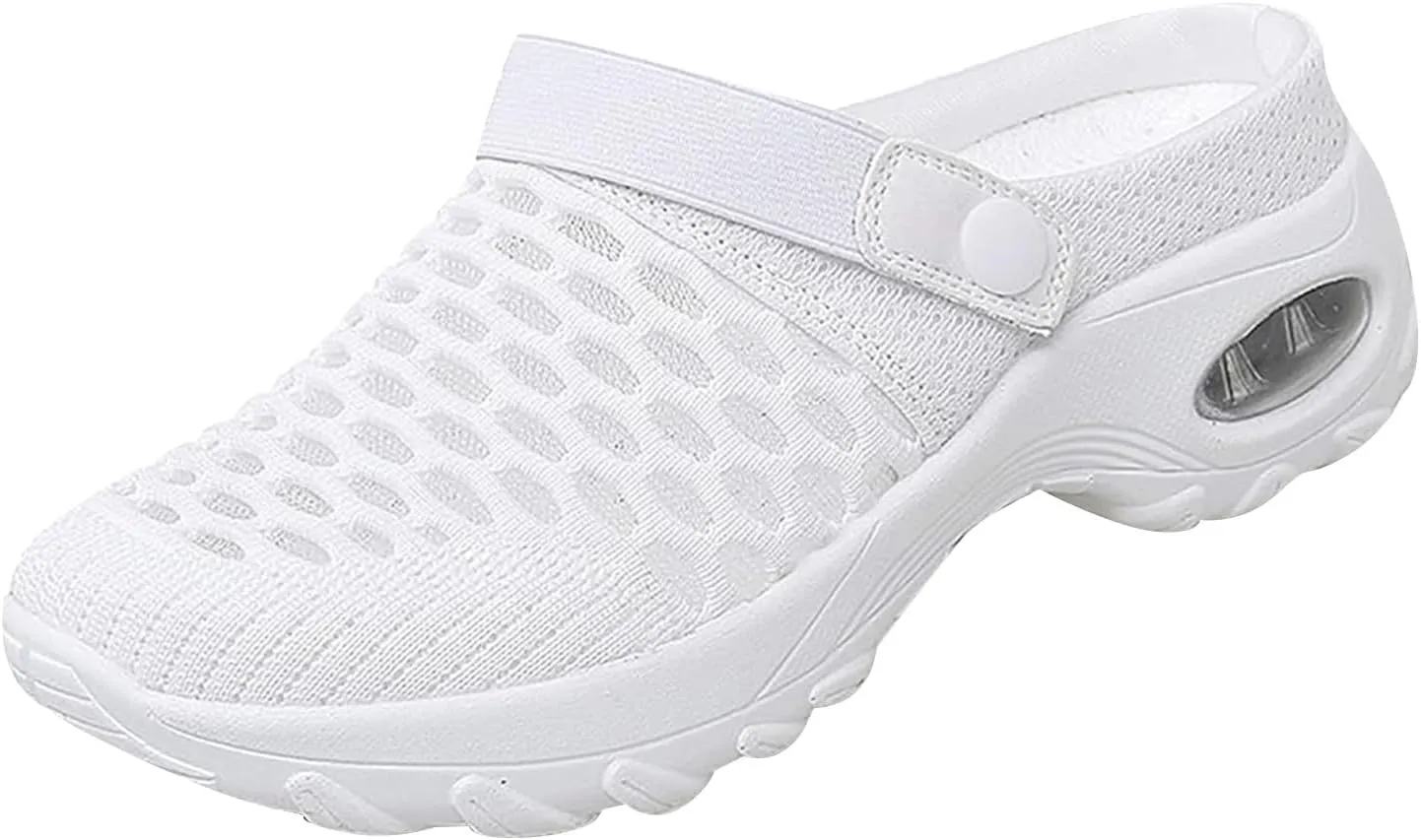 Cathalem Flat Sandals for Women, Mules Clogs for Women Air Cushion Platform Mesh Mules Sneaker Sandals for Female