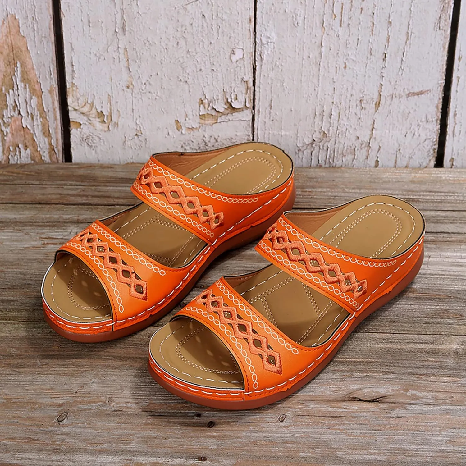 Cathalem Orthopedic Sandals for Women with Arch Support, Womens Summer Dressy Casual Sandals Comfortable Flip Flops Walking Sandals