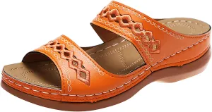 Cathalem Orthopedic Sandals for Women with Arch Support, Womens Summer Dressy Casual Sandals Comfortable Flip Flops Walking Sandals
