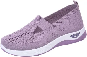 Cathalem Platform Sneakers for Women, Walking Slip on Diabetic Foam Shoes Hands Free Slip in Sneakers Arch Support