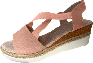 Cathalem Sandals For Women Dressy Casual Fashion Leopard Print Sandals Wedge Sandals Open Toe Flat Sandals