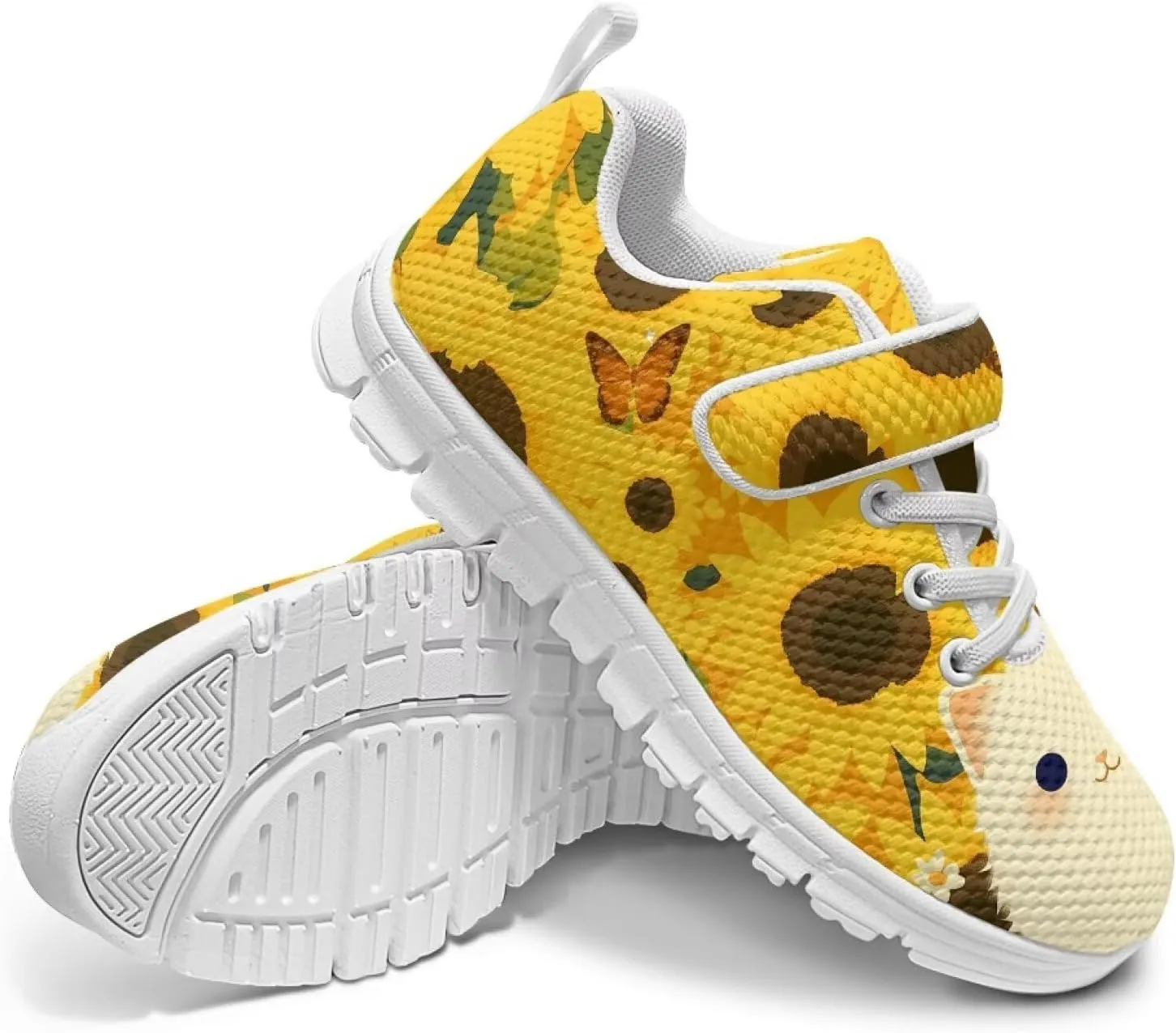 Children's Single Buckle Sneakers,Teen Spring Sports Shoes,Anti-Skid Mesh Cycling Hiking Sneakers for Boys Girls