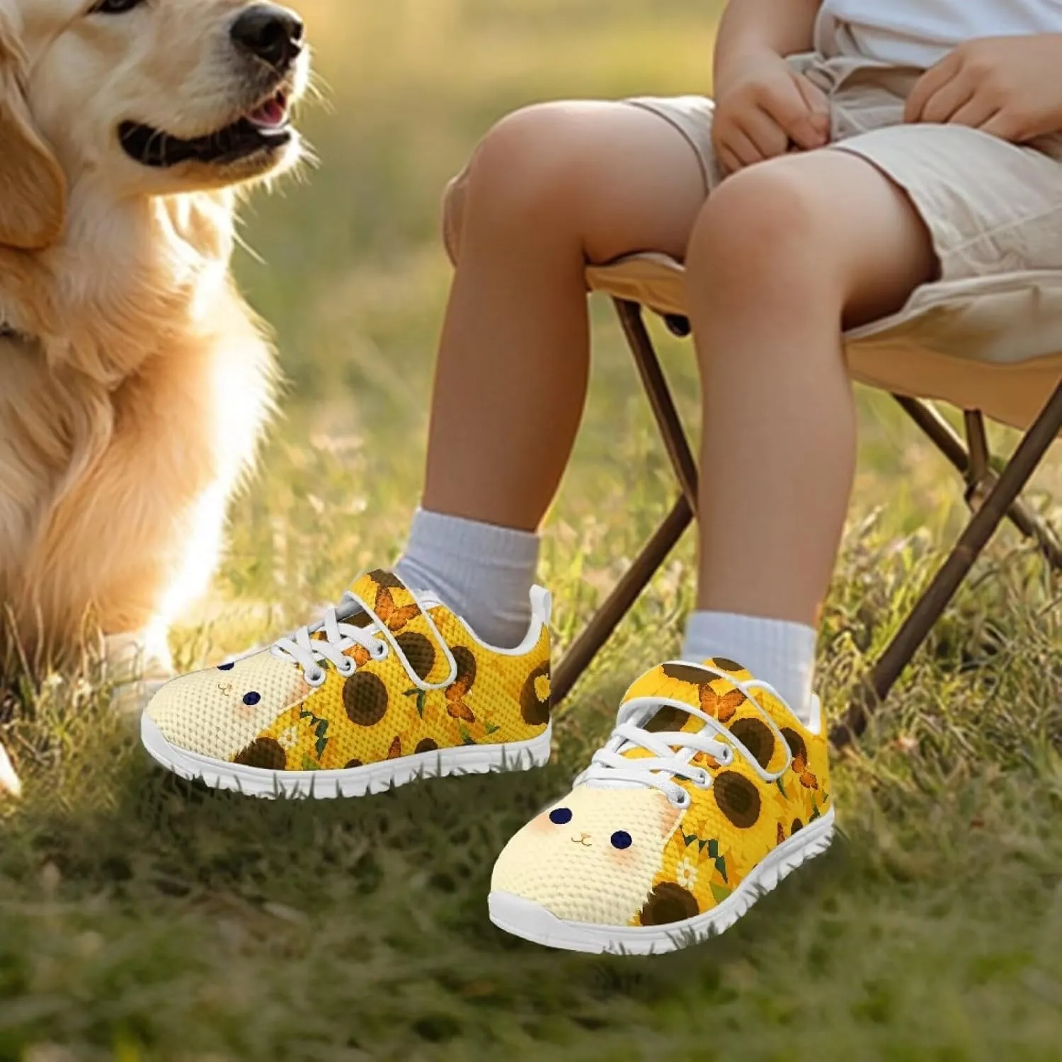 Children's Single Buckle Sneakers,Teen Spring Sports Shoes,Anti-Skid Mesh Cycling Hiking Sneakers for Boys Girls