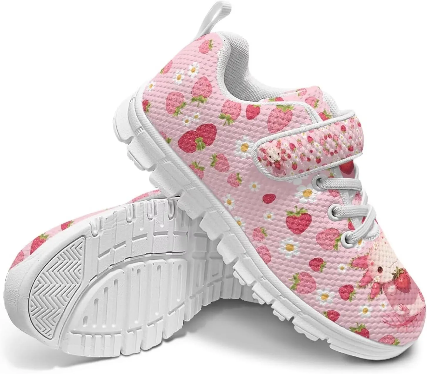 Children's Single Buckle Sneakers,Teen Spring Sports Shoes,Anti-Skid Mesh Cycling Hiking Sneakers for Boys Girls