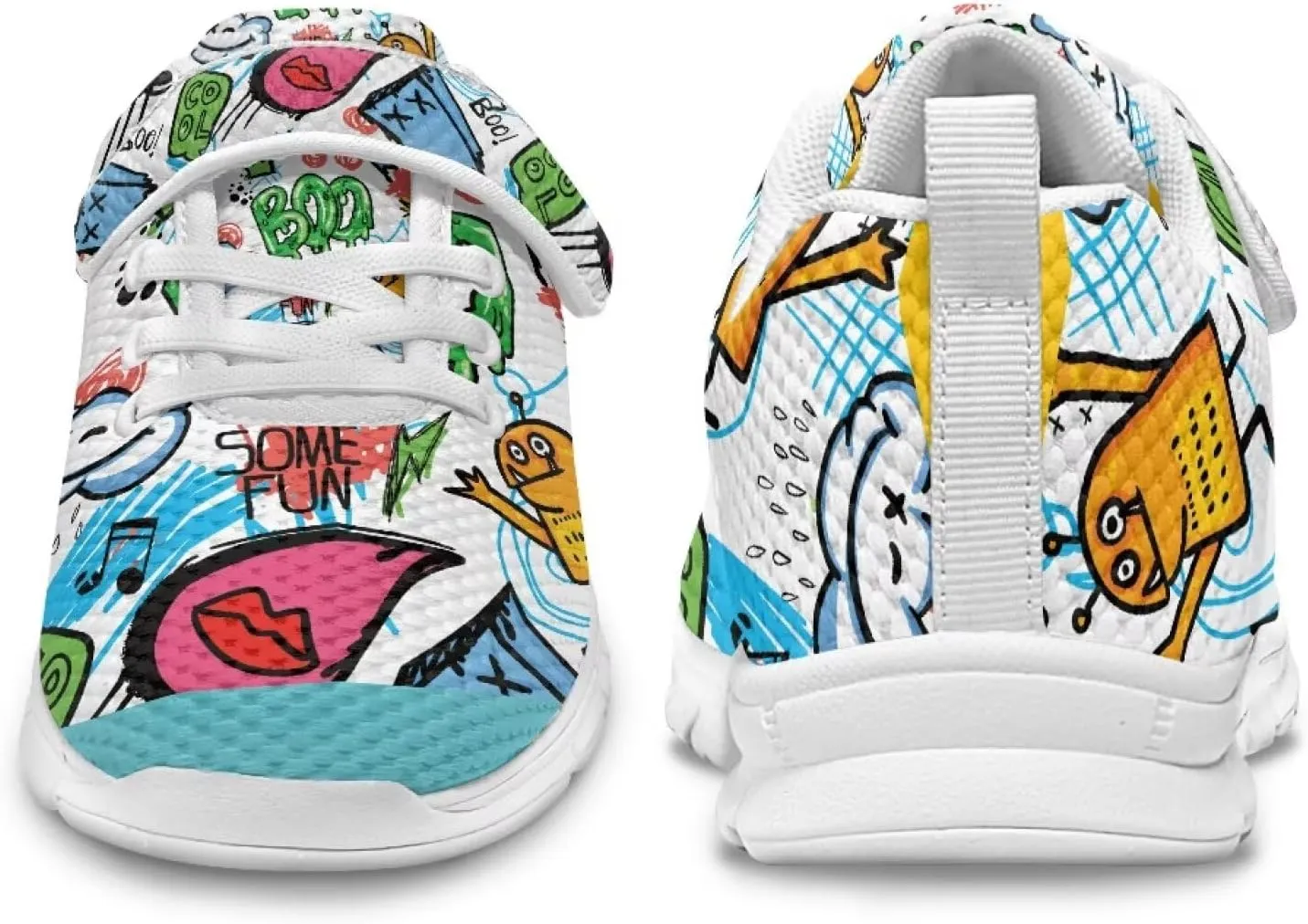 Children's Single Buckle Sneakers,Teen Spring Sports Shoes,Anti-Skid Mesh Cycling Hiking Sneakers for Boys Girls