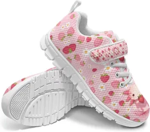 Children's Single Buckle Sneakers,Teen Spring Sports Shoes,Anti-Skid Mesh Cycling Hiking Sneakers for Boys Girls