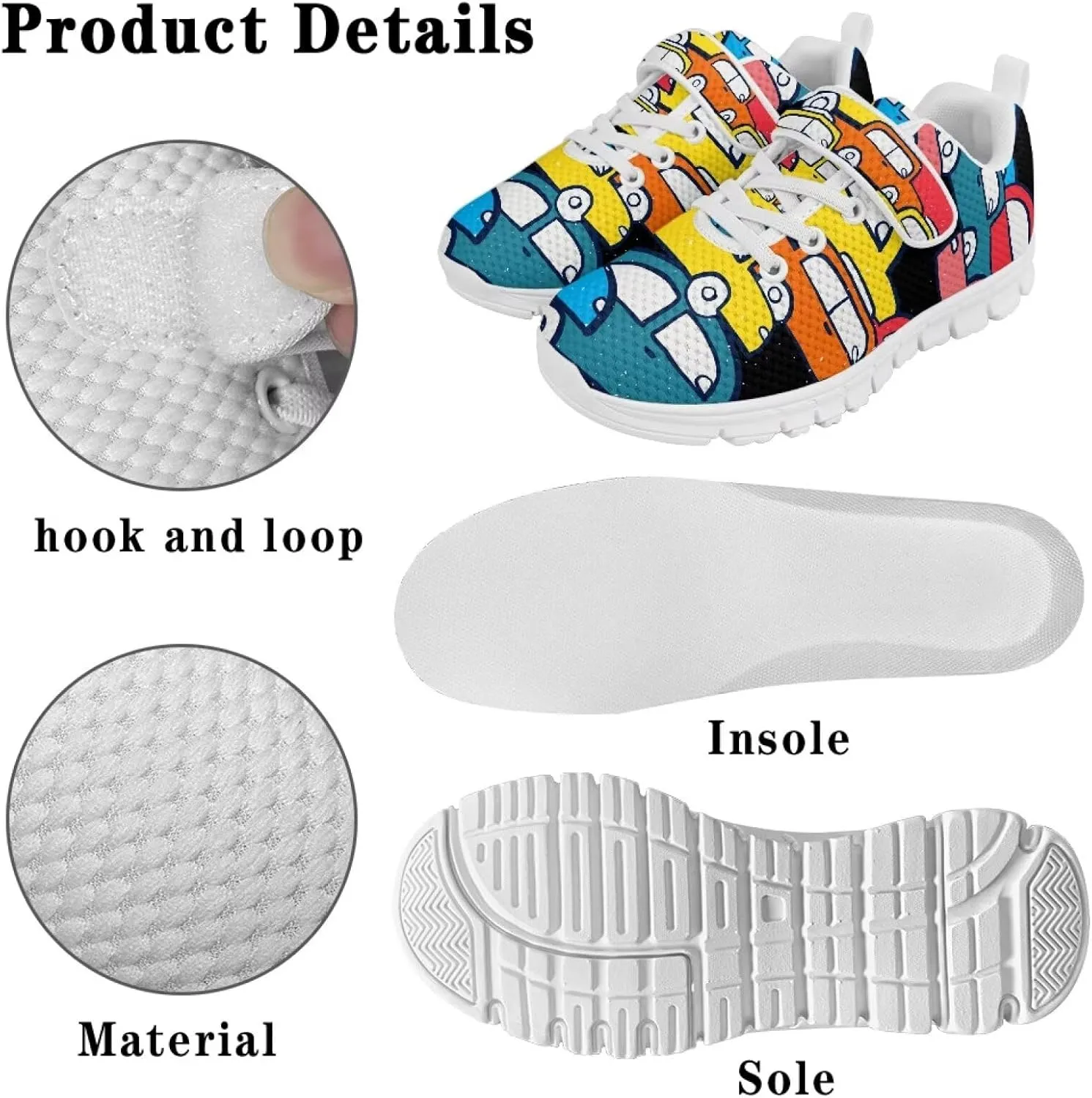 Children's Single Buckle Sneakers,Teen Spring Sports Shoes,Anti-Skid Mesh Cycling Hiking Sneakers for Boys Girls