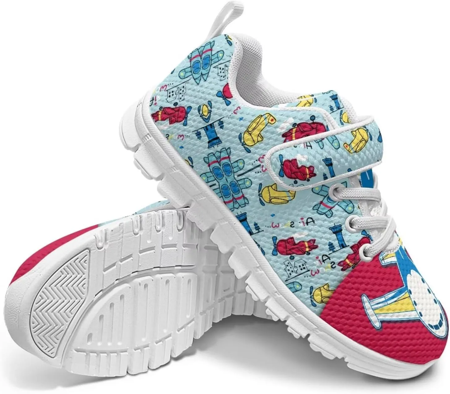 Children's Single Buckle Sneakers,Teen Spring Sports Shoes,Anti-Skid Mesh Cycling Hiking Sneakers for Boys Girls