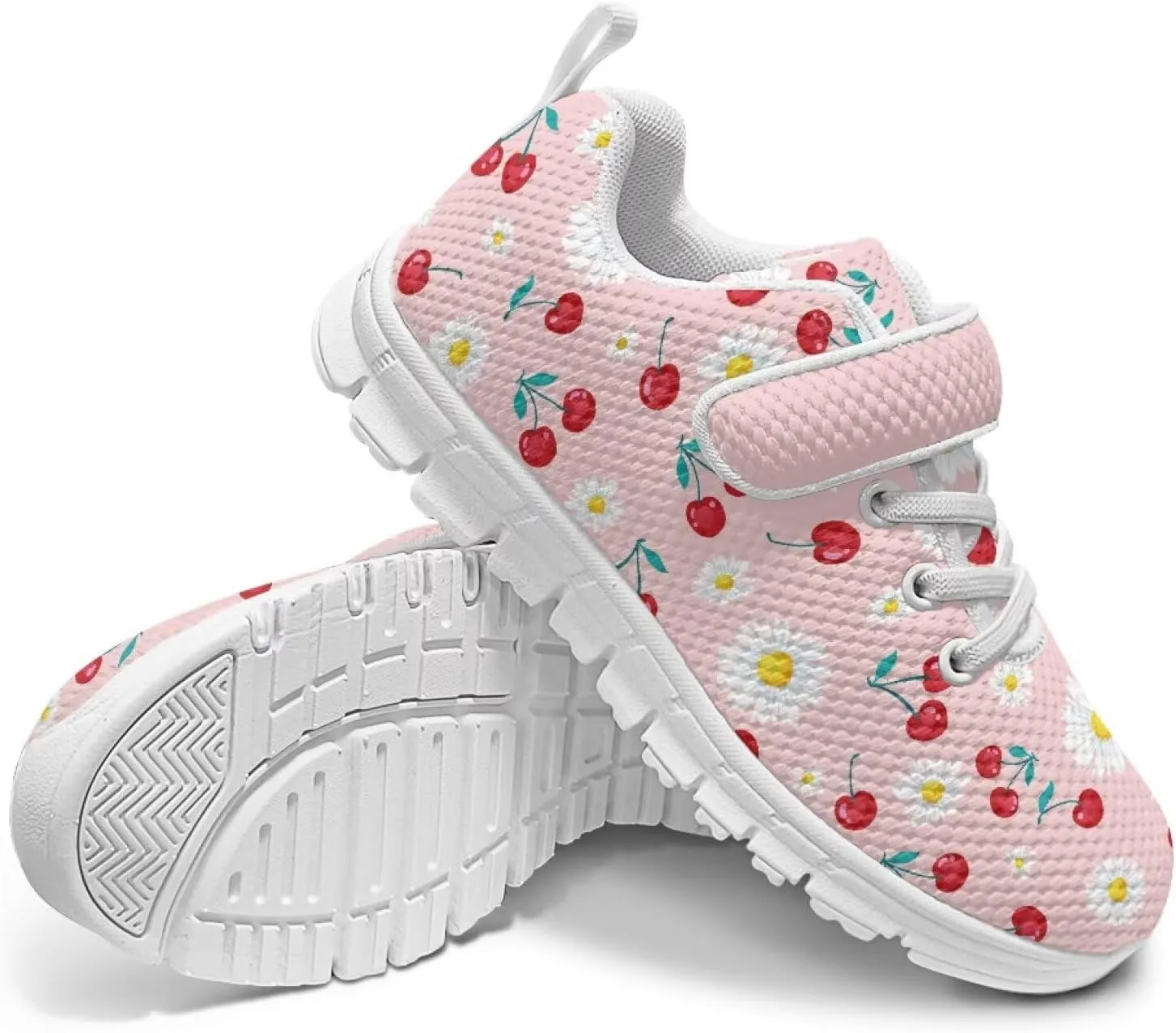 Children's Single Buckle Sneakers,Teen Spring Sports Shoes,Anti-Skid Mesh Cycling Hiking Sneakers for Boys Girls