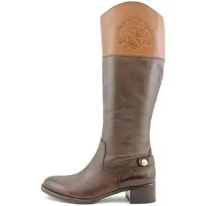 Chipper Brown and Banana Combo Franco Sarto Riding Boots Wide Calf