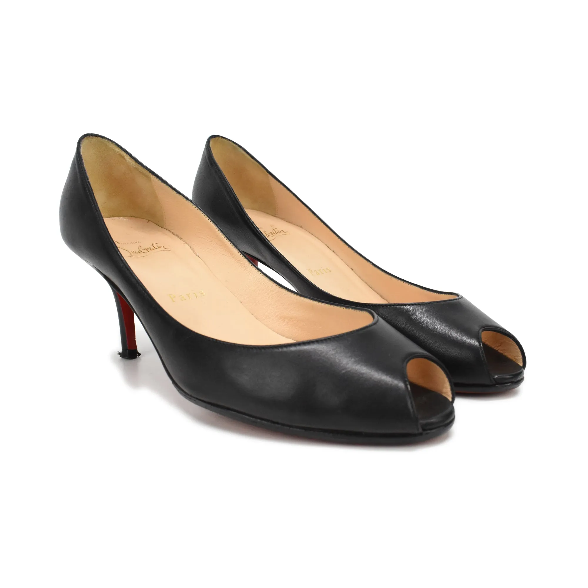 Christian Louboutin 'Materna Peep' Pumps  - Women's 38.5