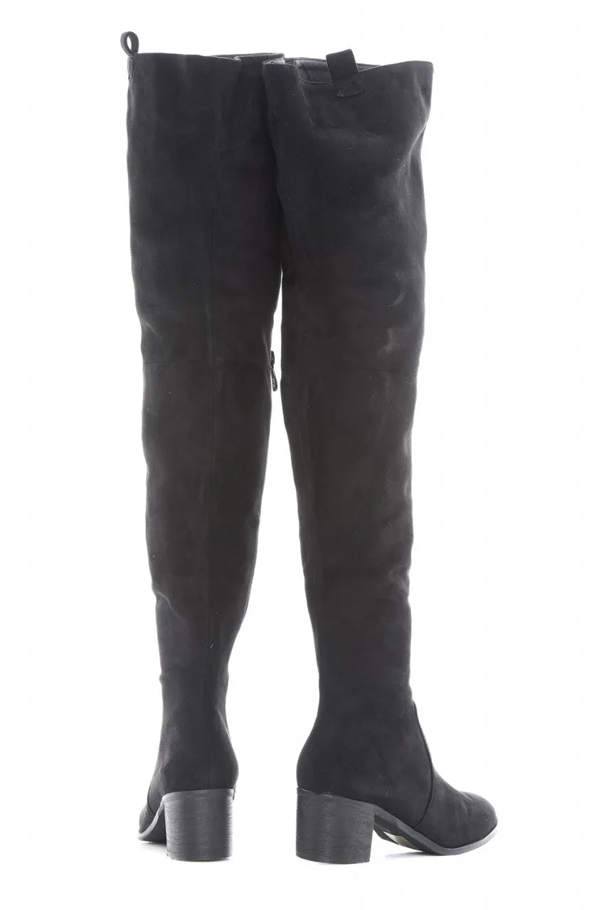 Chunky Heeled Over The Knee Boots