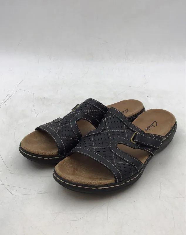 Clarks Women's Black Slides Sandals - Size 8M