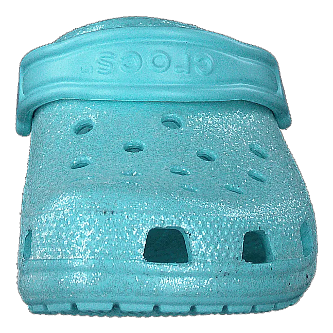Classic Glitter Clog Kids Ice Blue