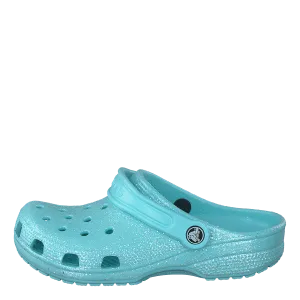 Classic Glitter Clog Kids Ice Blue