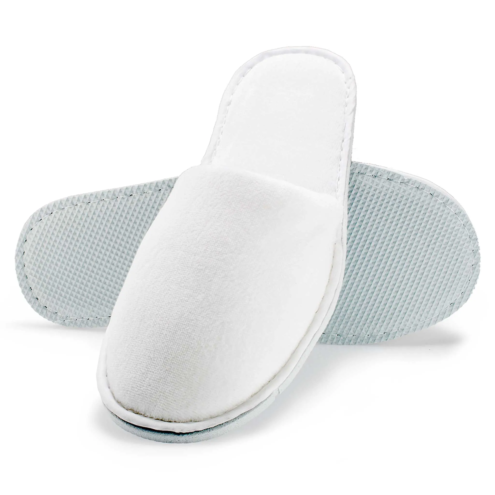 Closed Toe Luxury Velour Slippers 28cm (Case of 100)