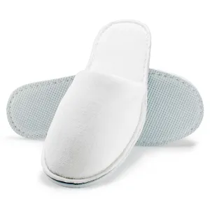 Closed Toe Luxury Velour Slippers 28cm (Case of 100)