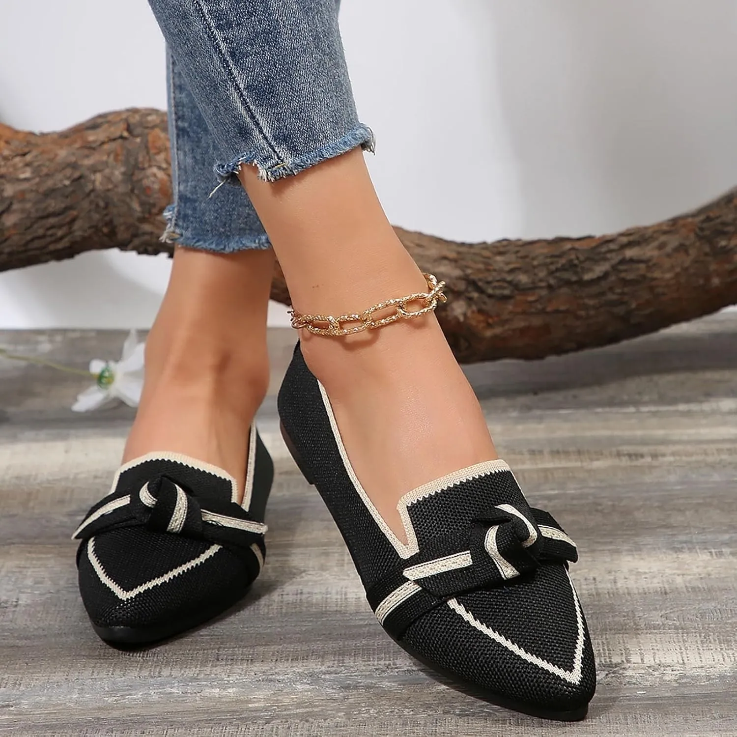 Comfortable Casual Dressy Shoes Fashionable Women's Large Size Flat Shoes with A Pointed Toe Comfortable Soft Slip On