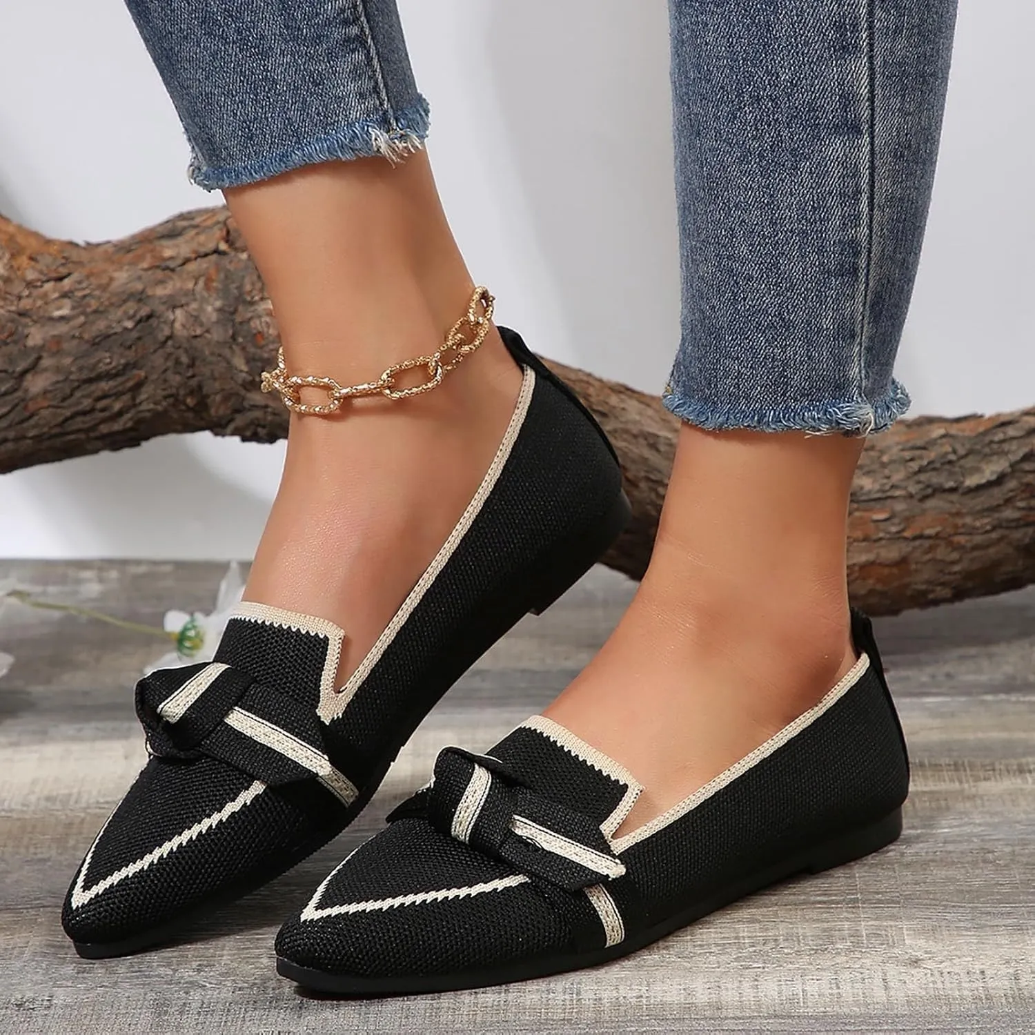 Comfortable Casual Dressy Shoes Fashionable Women's Large Size Flat Shoes with A Pointed Toe Comfortable Soft Slip On