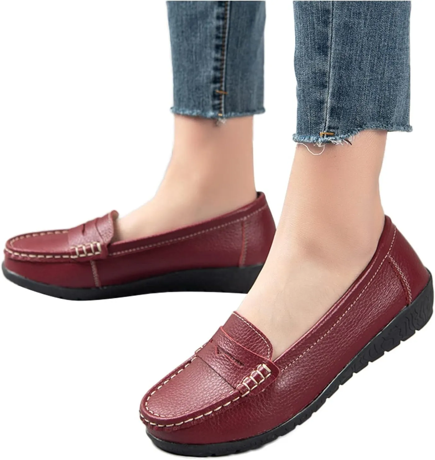 Comfortable Casual Flats Shoes Flat Casual Single Color Shoes Women's Solid Loafers Comfortable Dress Flats
