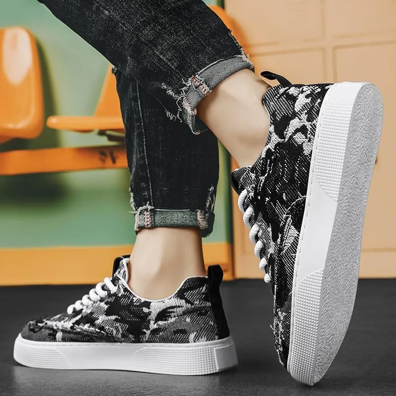 Comfortable Streetwear Canvas Shoes - Men's Low Top Breathable Lace Shoe Laces for Outdoor Walking, Driving and Casual Style