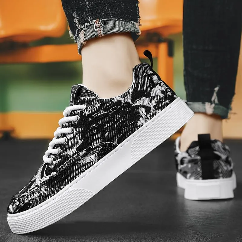 Comfortable Streetwear Canvas Shoes - Men's Low Top Breathable Lace Shoe Laces for Outdoor Walking, Driving and Casual Style