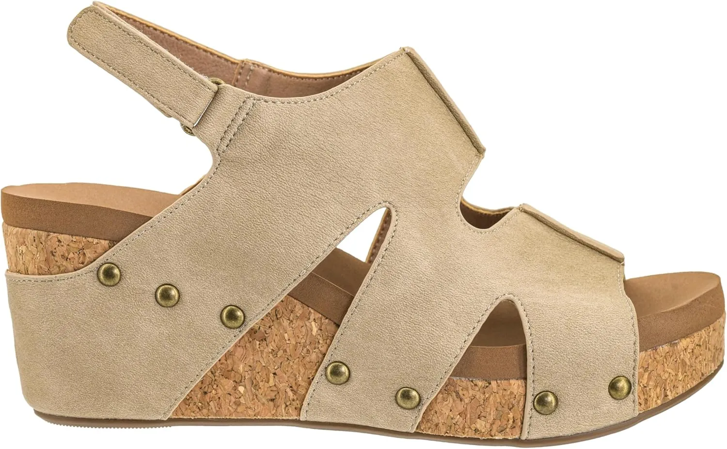 Corkys Footwear Cut It Out 2.5-Inch Heel Wedges with Memory Foam Insoles, Hook & Loop Closure, Unique Cut-Out Design  Stylish & Comfortable Fall Essential