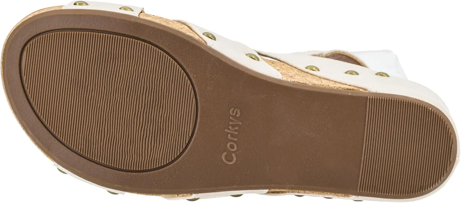 Corkys Footwear Cut It Out 2.5-Inch Heel Wedges with Memory Foam Insoles, Hook & Loop Closure, Unique Cut-Out Design  Stylish & Comfortable Fall Essential
