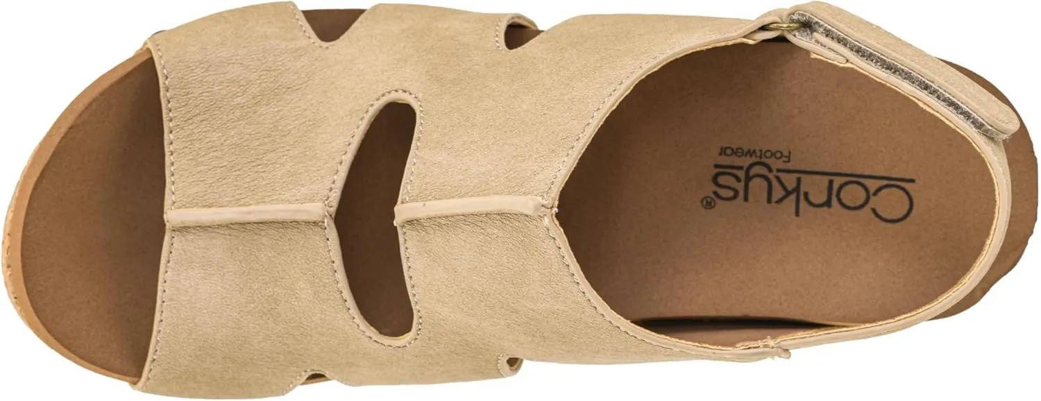 Corkys Footwear Cut It Out 2.5-Inch Heel Wedges with Memory Foam Insoles, Hook & Loop Closure, Unique Cut-Out Design  Stylish & Comfortable Fall Essential