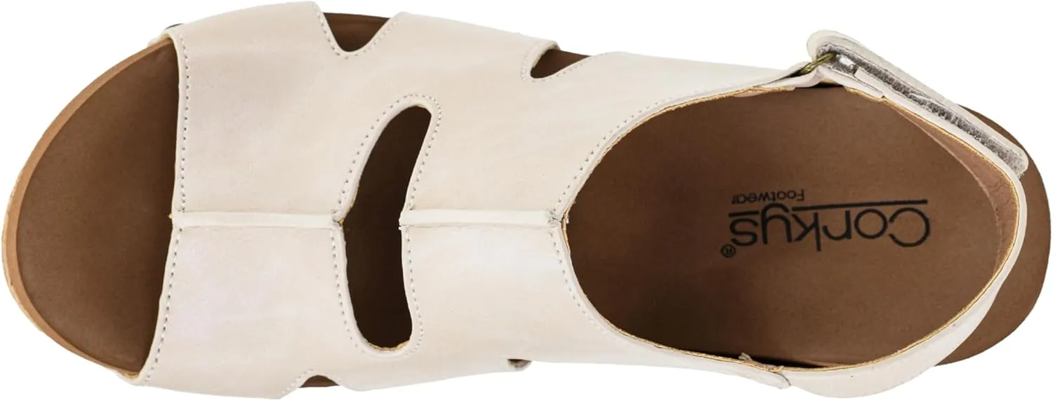 Corkys Footwear Cut It Out 2.5-Inch Heel Wedges with Memory Foam Insoles, Hook & Loop Closure, Unique Cut-Out Design  Stylish & Comfortable Fall Essential