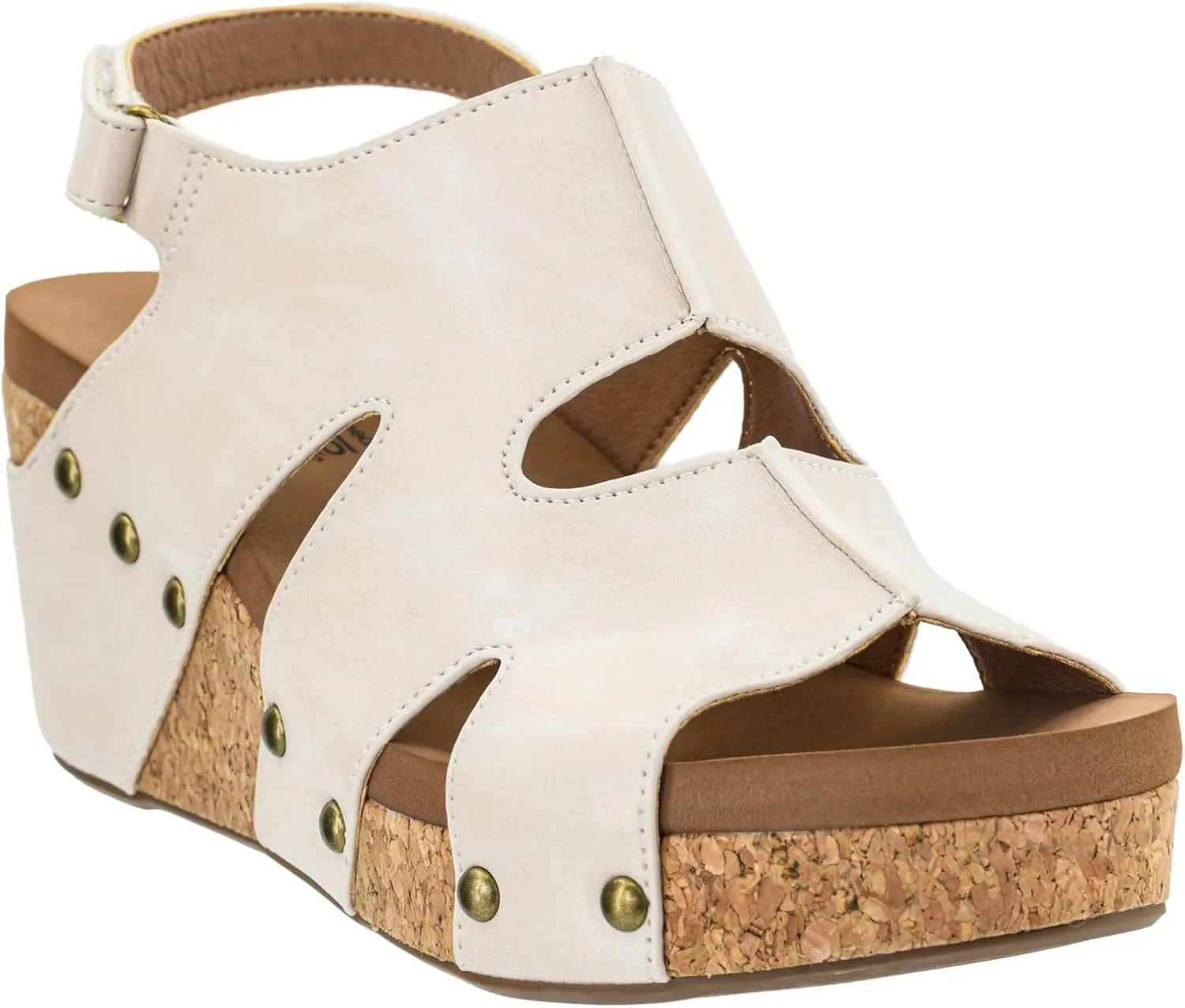 Corkys Footwear Cut It Out 2.5-Inch Heel Wedges with Memory Foam Insoles, Hook & Loop Closure, Unique Cut-Out Design  Stylish & Comfortable Fall Essential