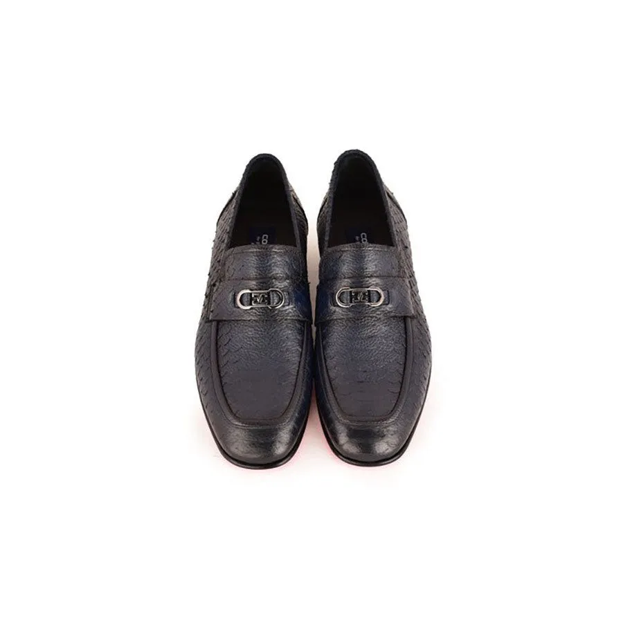 Corrente 7652 Men's Shoes Python Leather Horsebit Loafers (CRT1517)