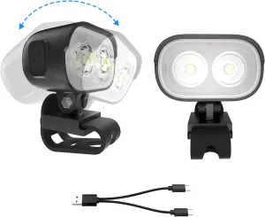 COSOOS The Original 2 Rechargeable Headlights for Shoe Charms, Rechargeable Flashlight Attachment for Shoe Accessory Kids Girl Boy Women Men Sandal,Clip on Clog Headlamp Shoe Decoration Charm for Shoe