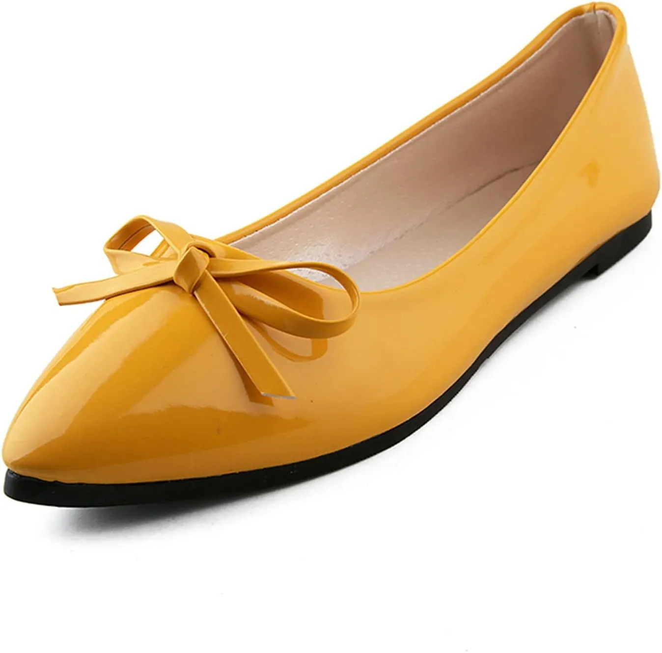 CsgrFagr Loafers for Women Casual Slip On Dress Loafers Womens Comfortable Leather Driving Shoes Outdoor Walking Flats Shoes Men's Shoes (Yellow, 8.5)