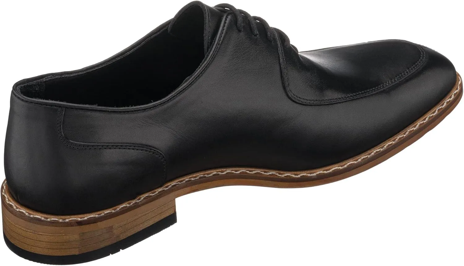 DALGALA Men's Black Leather Handmade Oxford Shoes Lace up Shoes Mens Derby Shoes Formal Dress Shoes