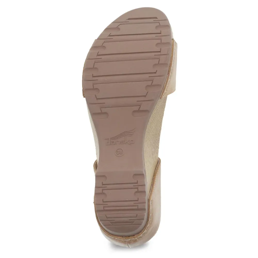 Dansko Tanya Tan Milled Burnished Leather Sandal (Women's)