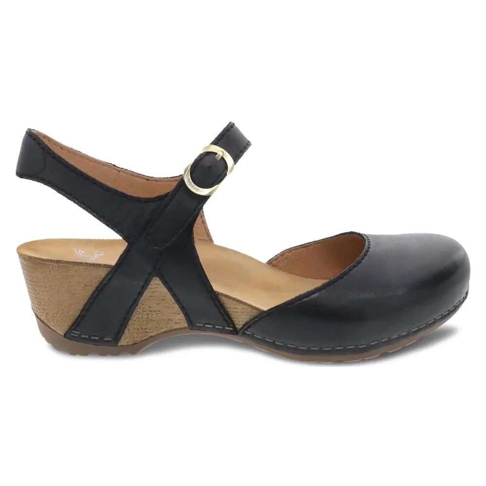 Dansko Tiffani Black Milled Burnished Mary Jane (Women's)