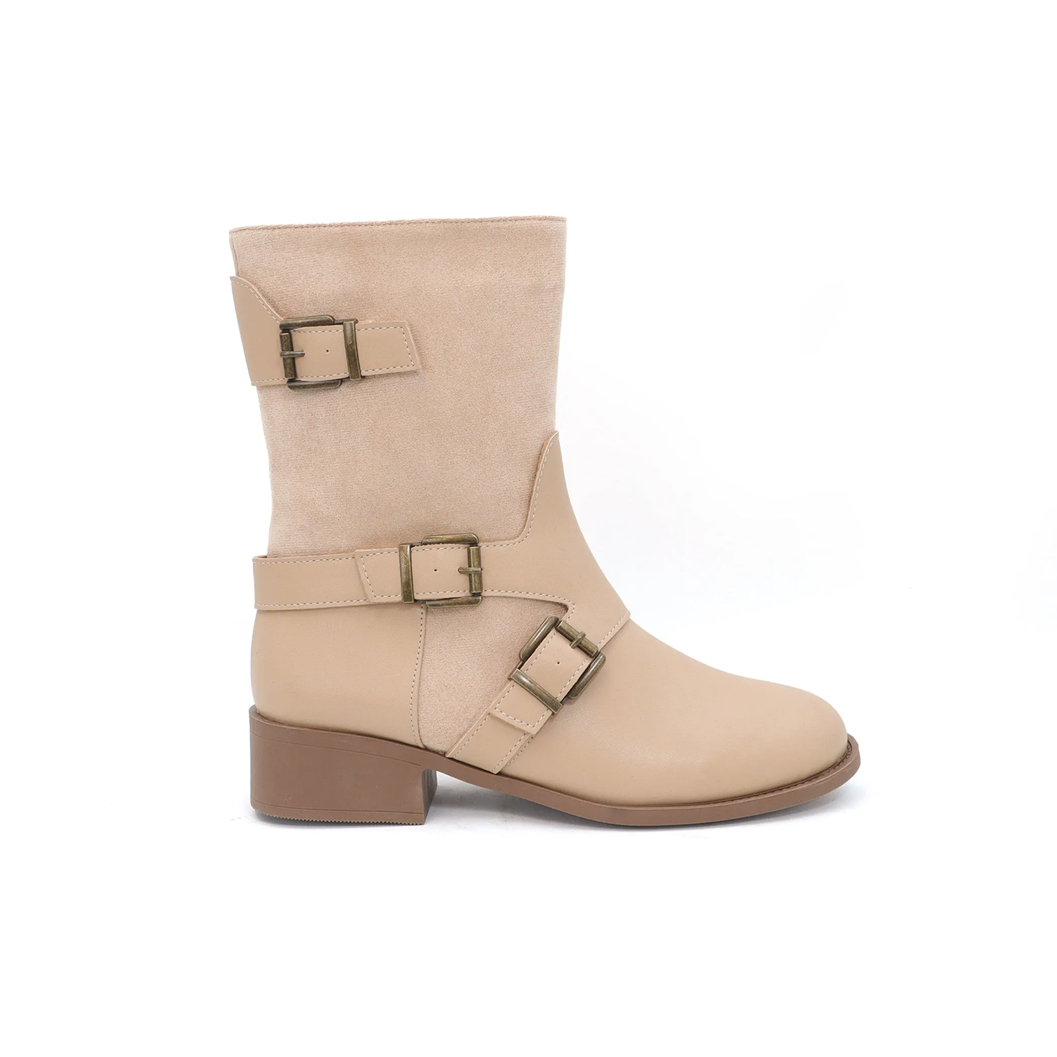 DARCY-10 Women's 3 Buckle Mid Riding Boot