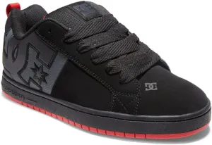 DC Men's Court Graffik SQ Low Top Casual Skate Shoe, Black/Grey/Red, 10