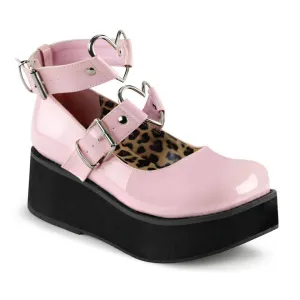 Demonia - Women's Mary Jane Sprite Shoes with Heart O-Rings