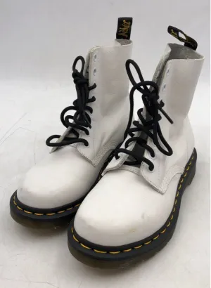 Dr. Martens Women's Pascal 1460 White Combat Boots - Size 6