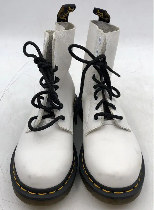 Dr. Martens Women's Pascal 1460 White Combat Boots - Size 6