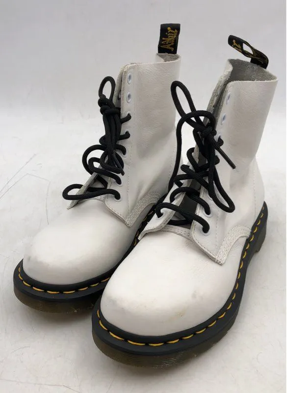 Dr. Martens Women's Pascal 1460 White Combat Boots - Size 6