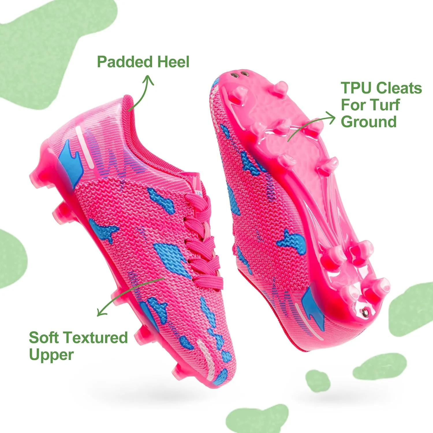 DREAM PAIRS Boys Girls Soccer Cleats Kids Football Shoes for Little/Big Kid