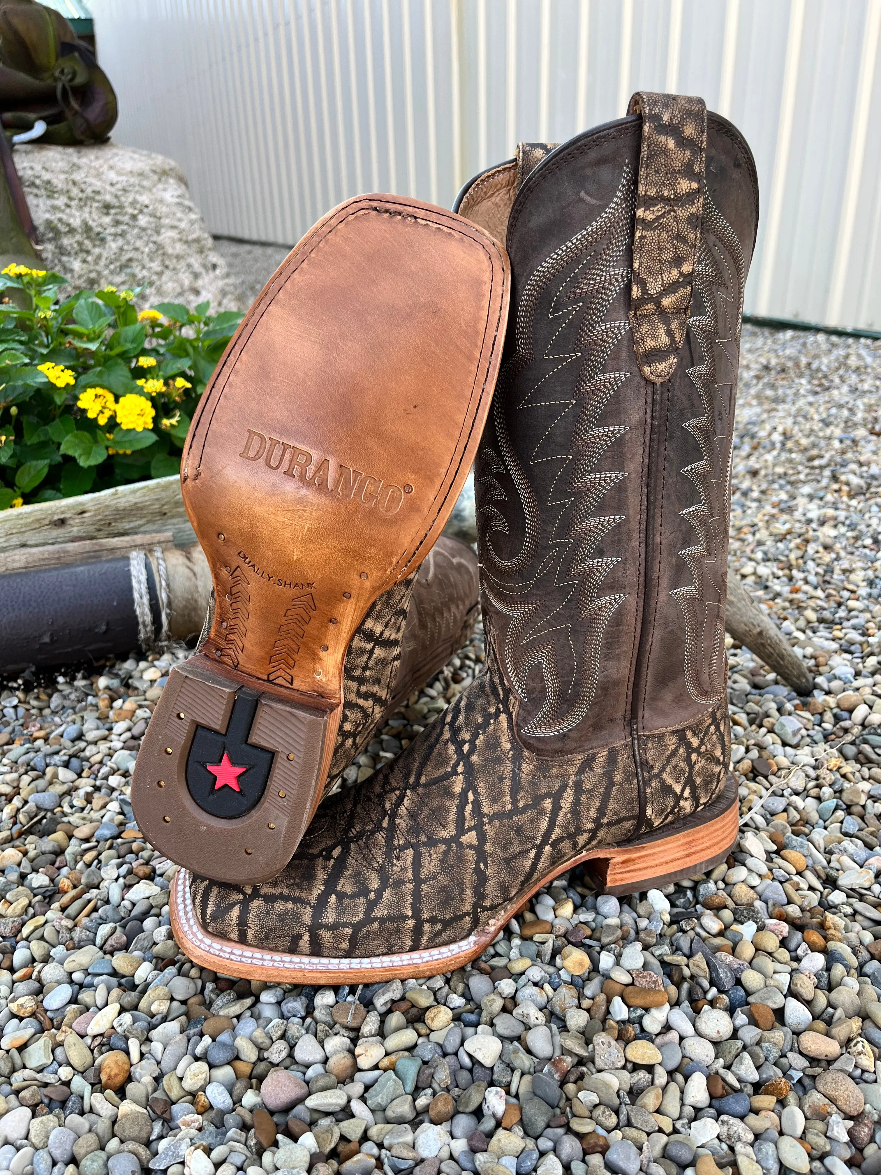 Durango Men's Arena Pro Rustic Tobacco Cowboy Square Toe Boots DDB0414