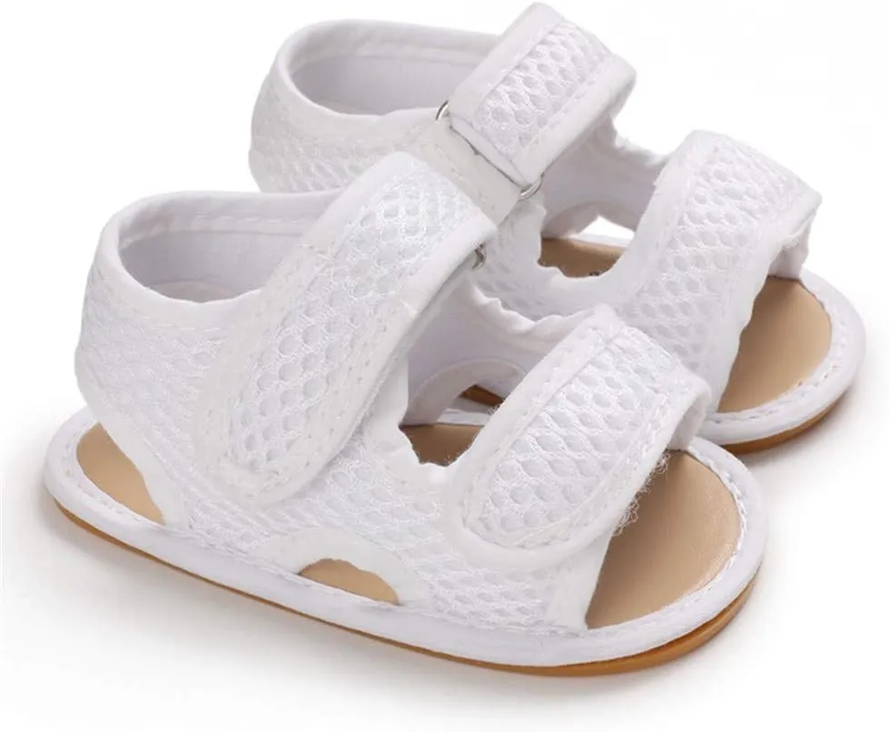 E-FAK Baby Boys Girls Summer Sandals Outdoor Beach Anti-Slip Rubber Soft Sole Newborn Toddler First Walker Shoes